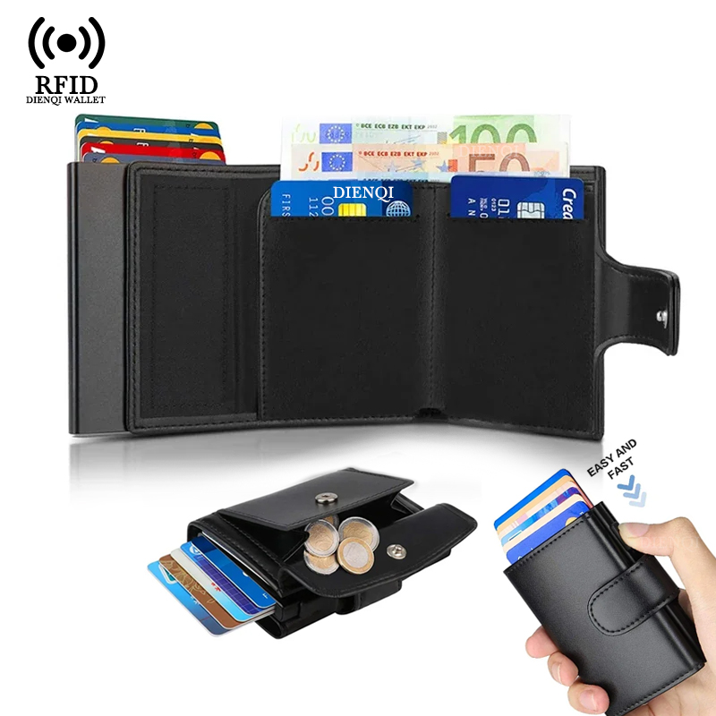 Passport Holder Rfid - Dompet Kartu Bisnis Logam Anti-RFID, Tempat