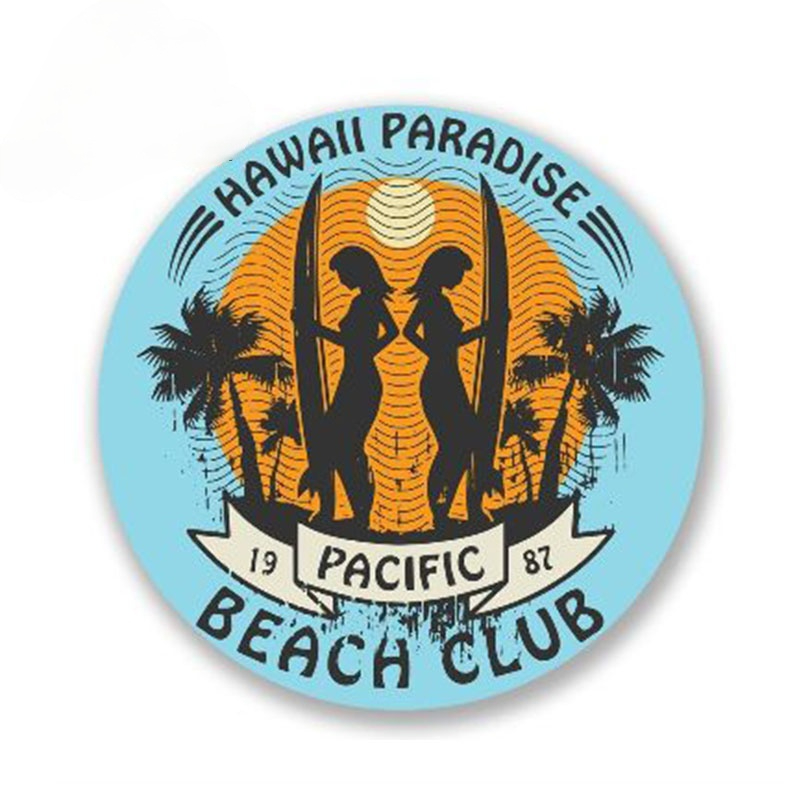 Travel Accessories Hawaii - Aksesori Mobil Stiker Mobil Selancar Hawaii
