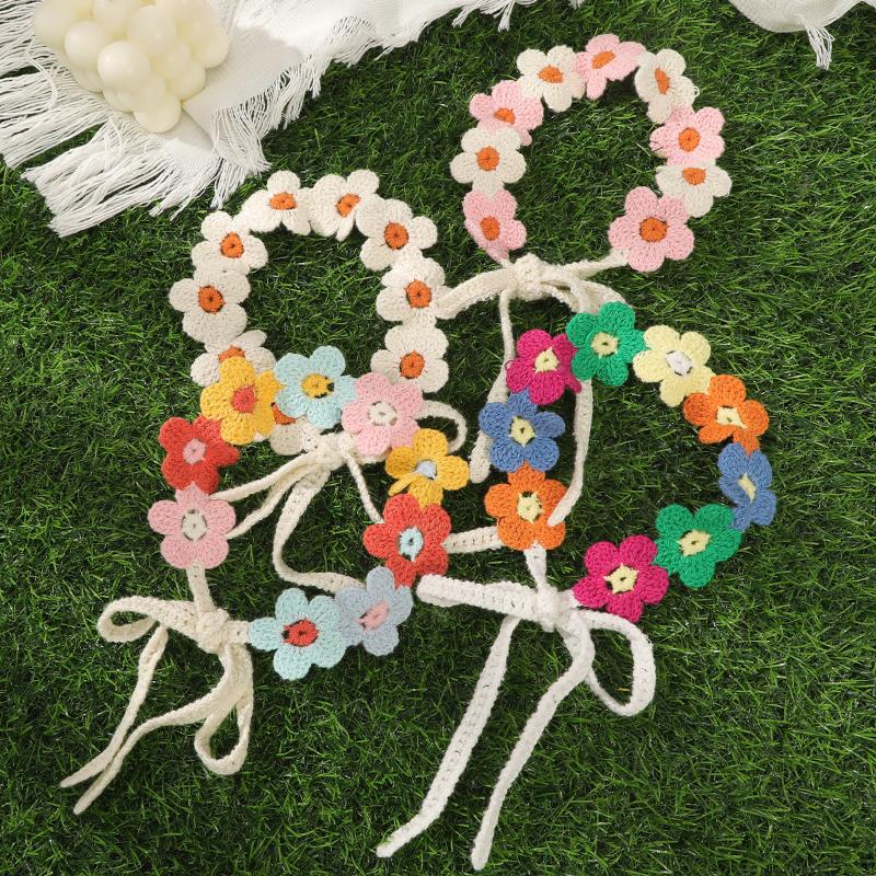 Travel Accessories Hawaii - Bando Turban Bunga Warna-warni Bando Rajut