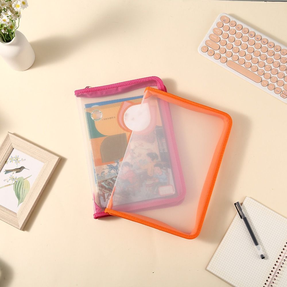 Document Organizer Folder - Kantong Ritsleting Transparan Multifungsi Kapasitas Besar
