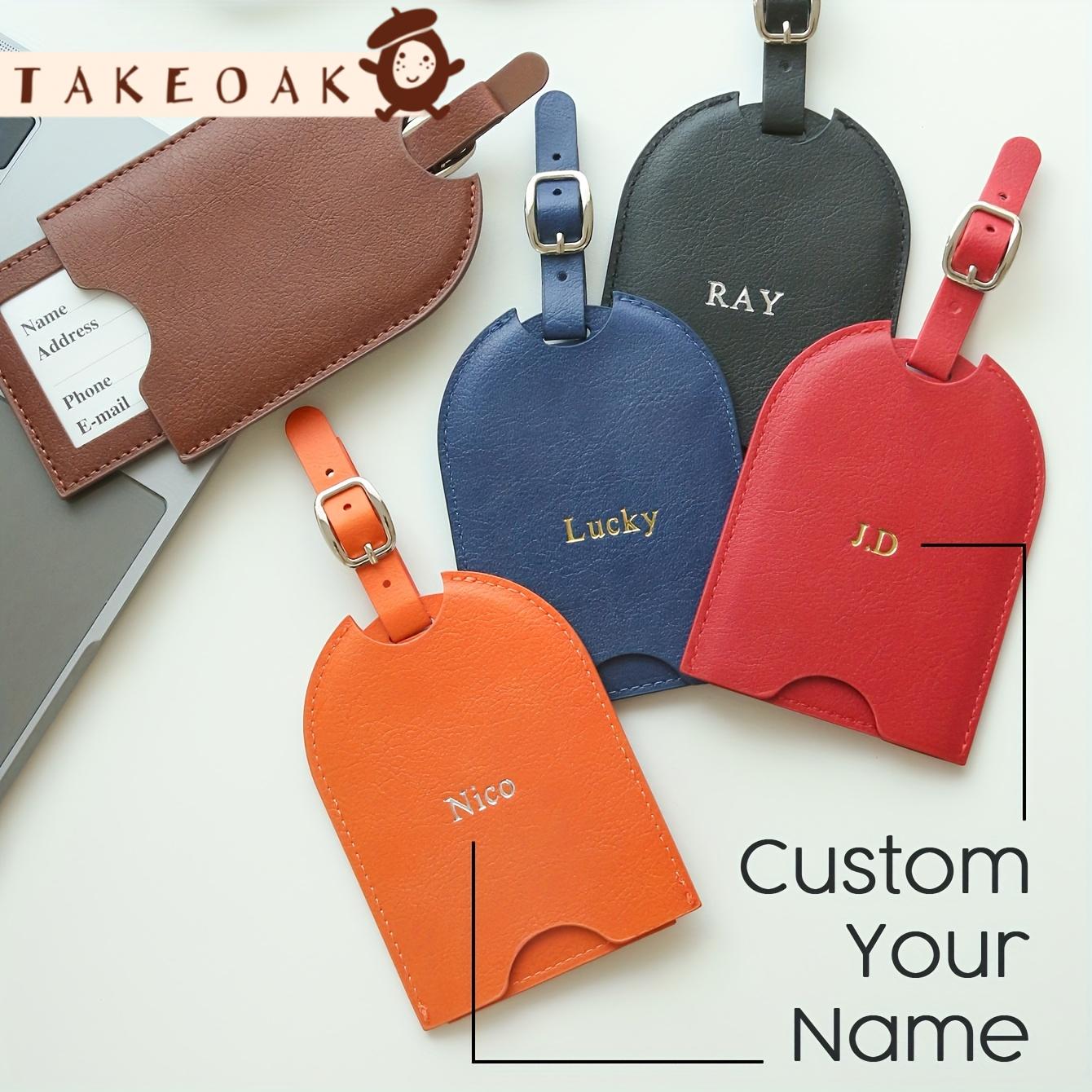 Travel Accessories Present - Label Bagasi Kulit PU Custom Nama