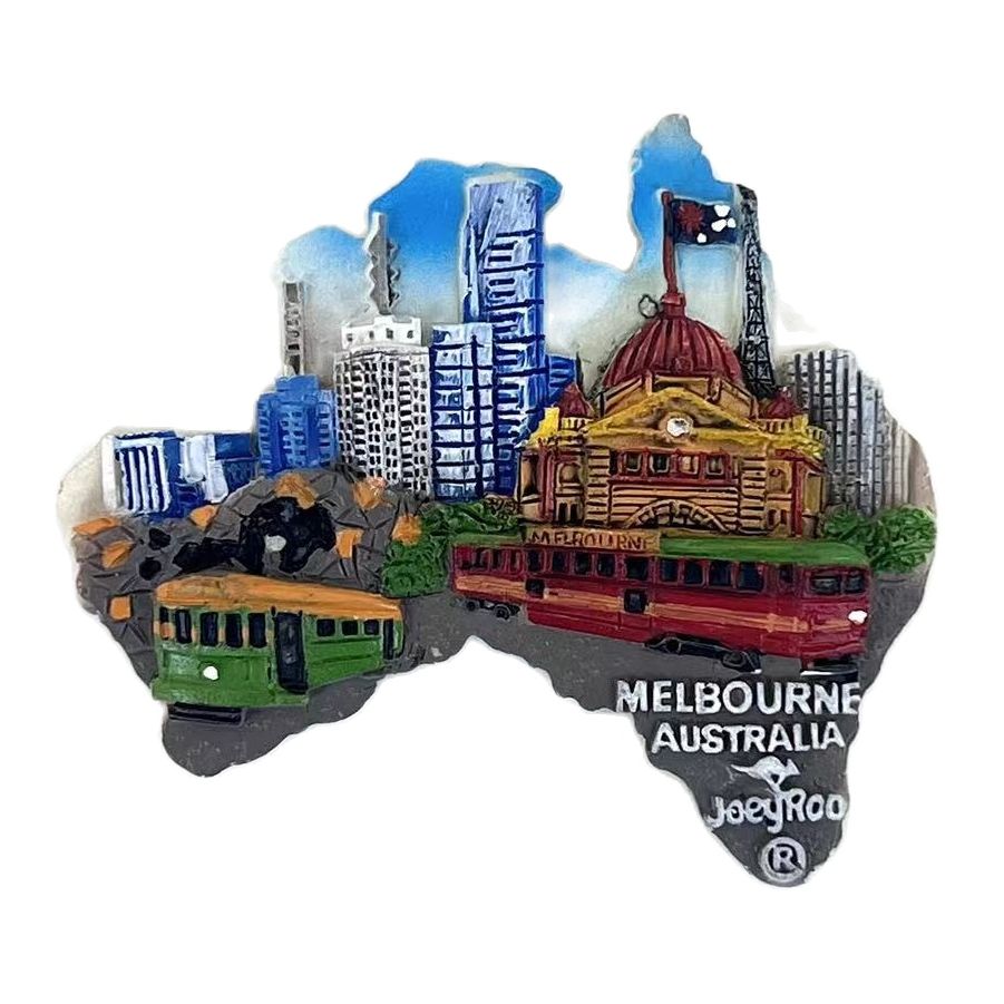 Travel Accessories Melbourne - Australia Magnet kulkas Souvenir Melbourne Travel