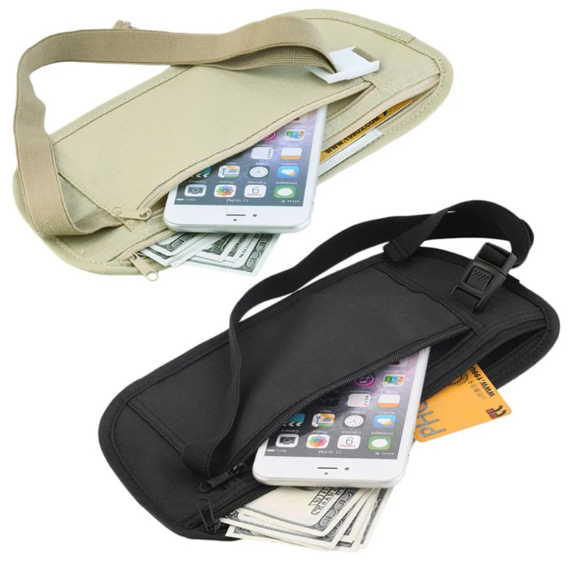 Passport Holder Rfid - Tas Pinggang Perjalanan Tersembunyi untuk Paspor,