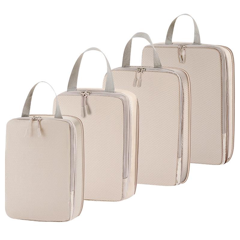 Travel Accessories Packing Cubes - 4 Buah/Set Set Kubus Kemasan Kompresi