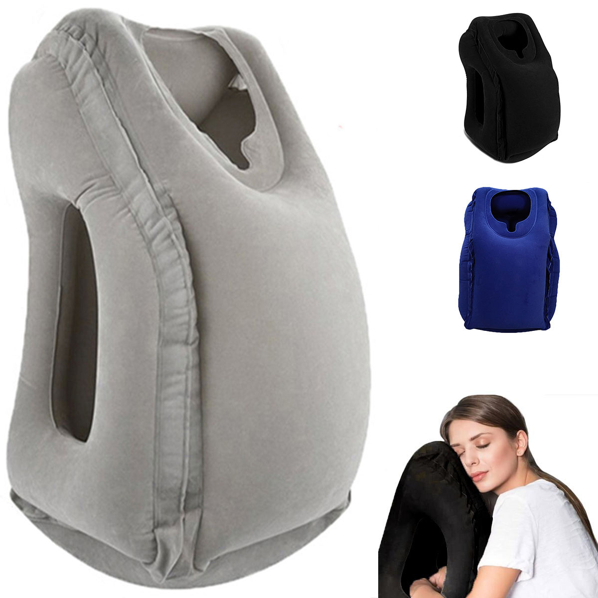 Travel Accessories Long Haul - Bantal Perjalanan Tiup, Aksesoris Perjalanan Dengan