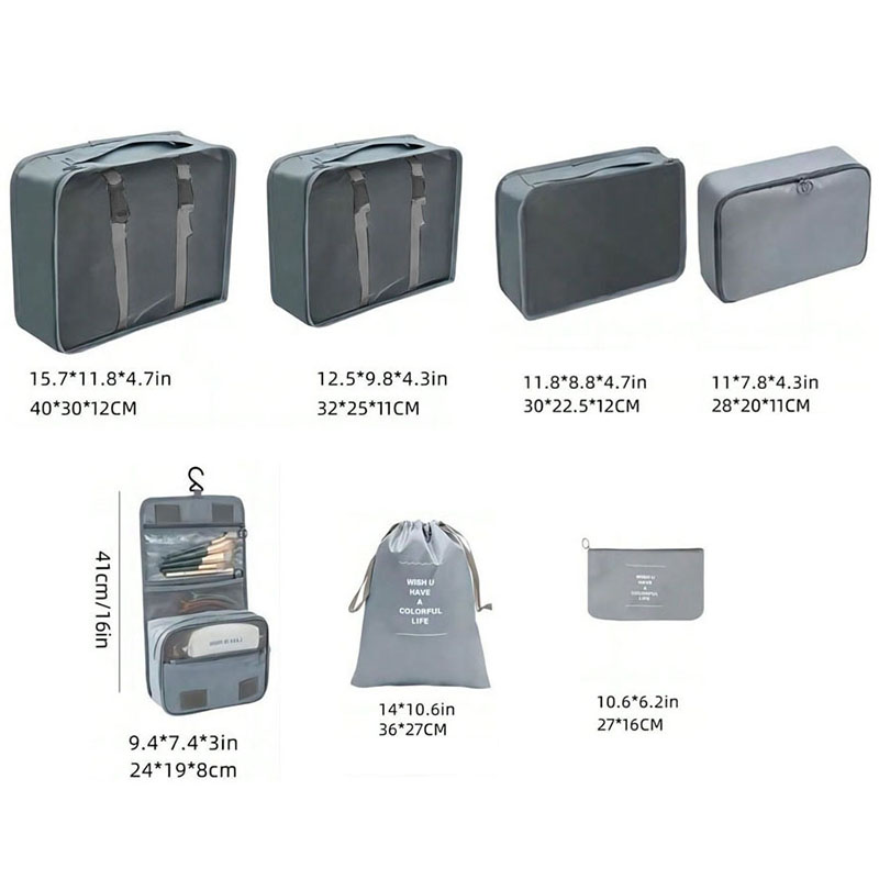 Set Penyimpanan Perjalanan Mul - Travel Accessories Packing Cubes ulasan dan harga