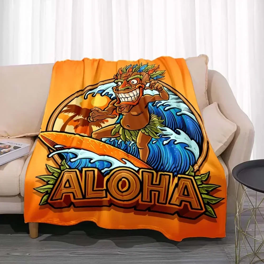 Selimut Flanel Motif Tiki Bar  - Travel Accessories Hawaii ulasan dan harga