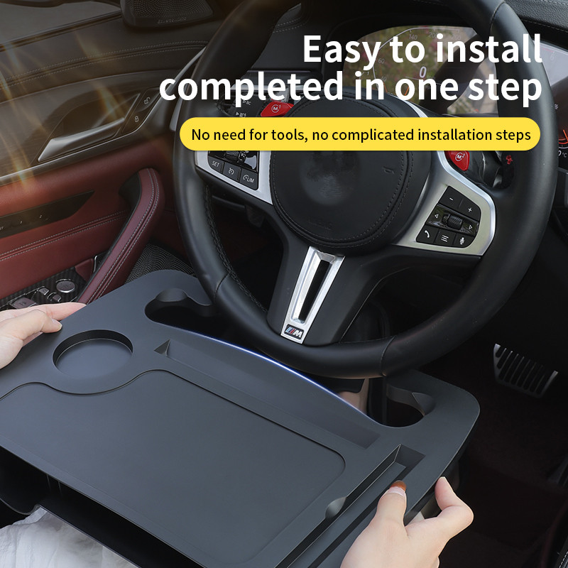 Meja Nampan Setir Mobil 2-IN-1 - Travel Accessories For Car ulasan dan harga