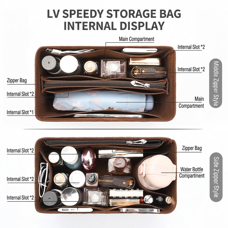 YU7 Tas Organizer Felt Insert  - Travel Accessories Lv ulasan dan harga