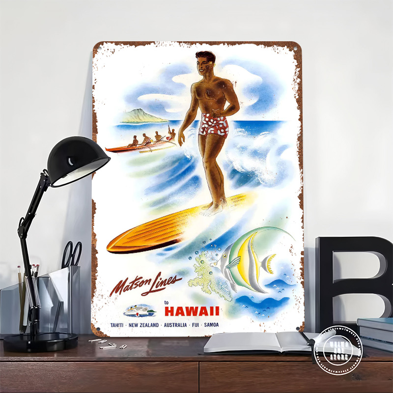 Poster Perjalanan Hawaii Vinta - Travel Accessories Hawaii ulasan dan harga