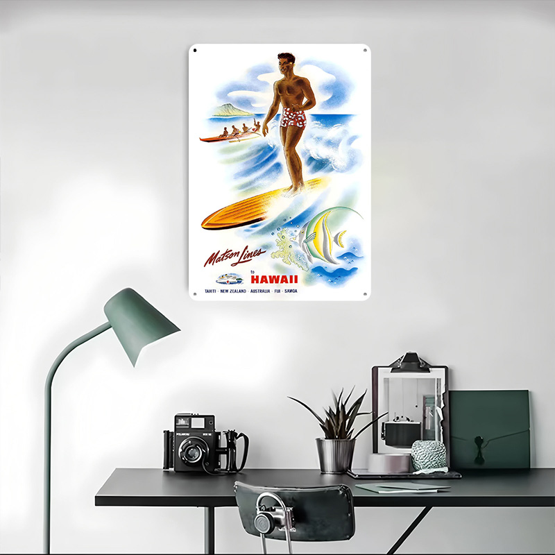 Poster Perjalanan Hawaii Vinta - Travel Accessories Hawaii ulasan dan harga