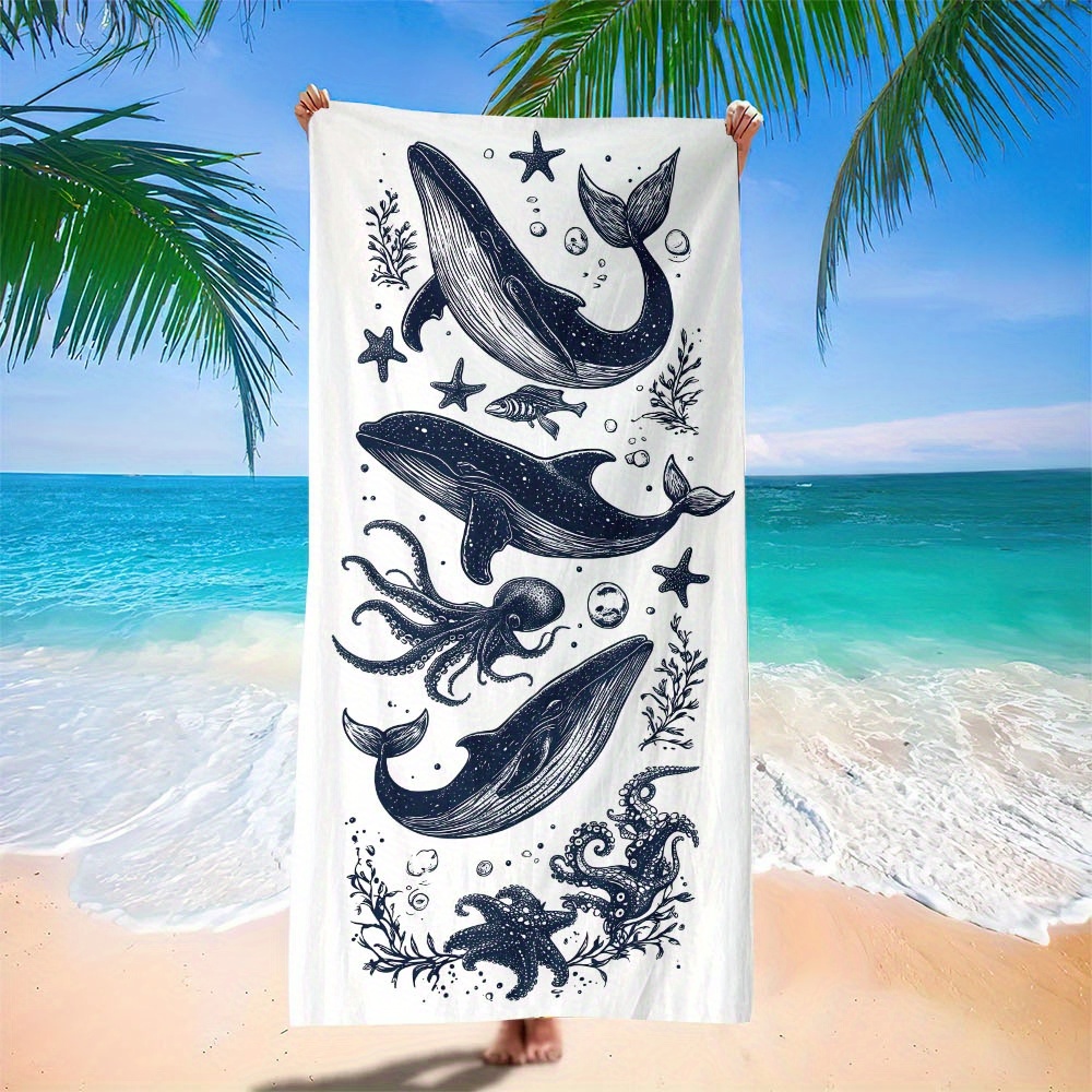 1 buah handuk pantai hewan lau - Travel Yoga Accessories ulasan dan harga