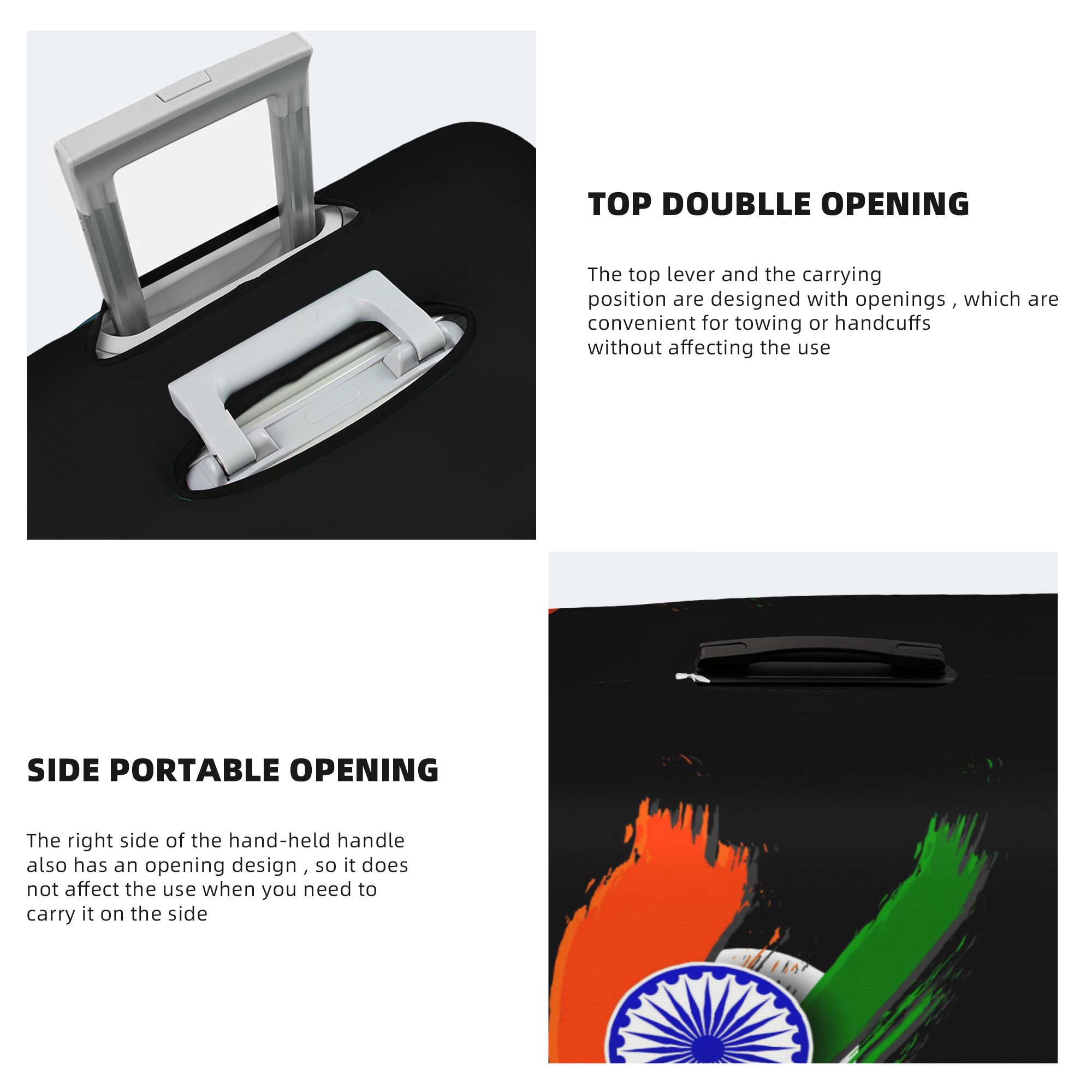 Penutup Koper Bendera India Pe - Travel Accessories India ulasan dan harga