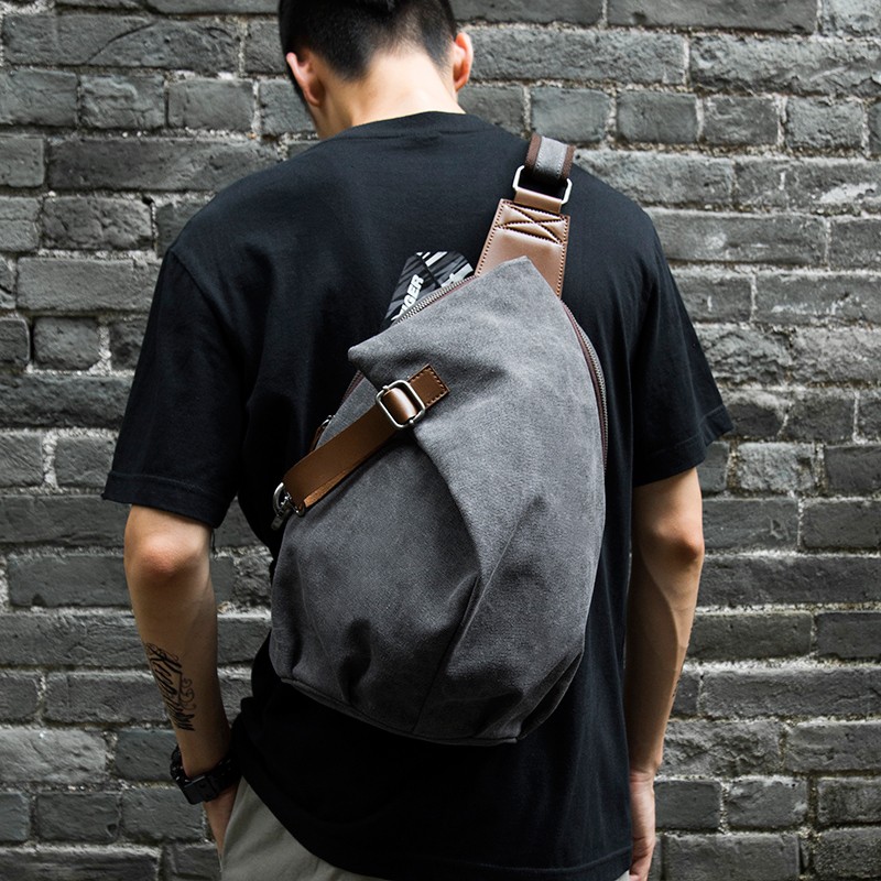 Tas Selempang Kanvas Retro Kap - Travel Accessories Men ulasan dan harga