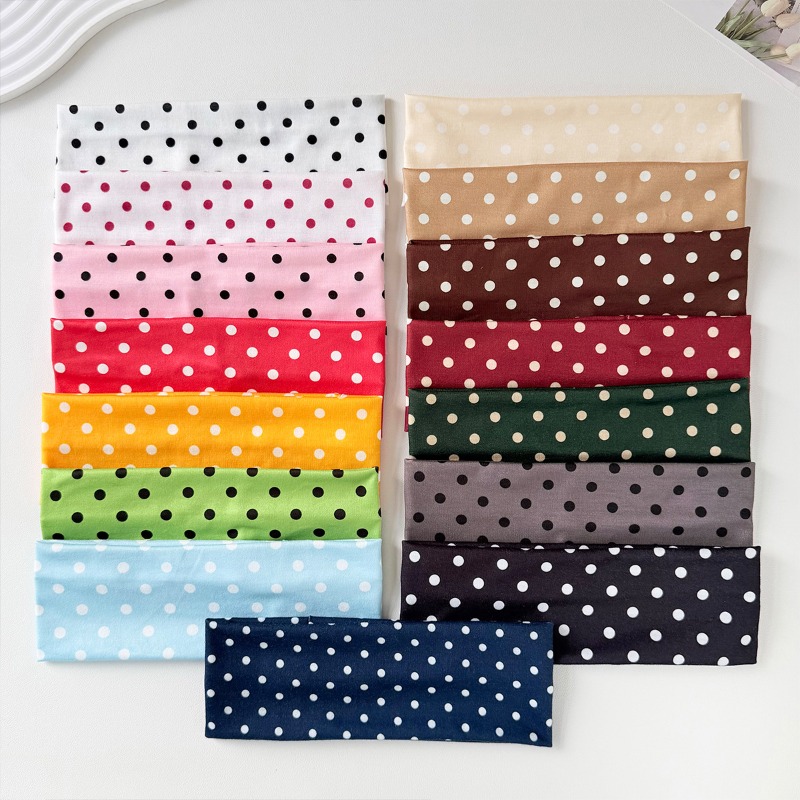 2Pc Headband Elastis Polka Dot - Travel Yoga Accessories ulasan dan harga