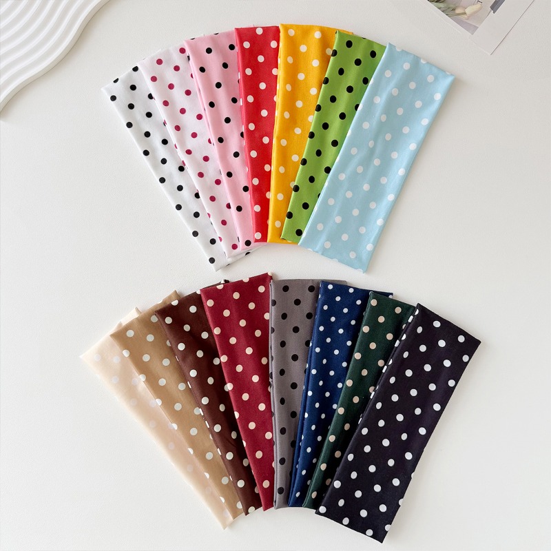 2Pc Headband Elastis Polka Dot - Travel Yoga Accessories ulasan dan harga