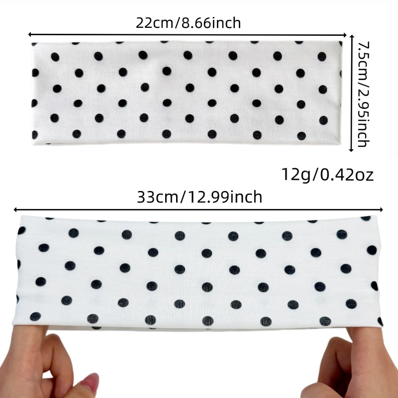 2Pc Headband Elastis Polka Dot - Travel Yoga Accessories ulasan dan harga