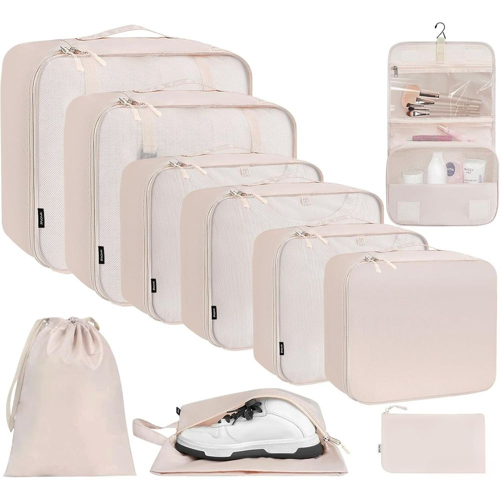 Set/8 Set/10 Set Kubus Pengema - Travel Accessories Packing Cubes ulasan dan harga