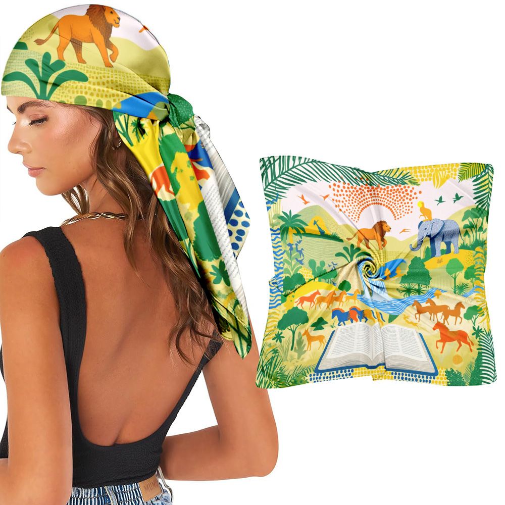Selendang Sutra Motif Bunga Ma - Travel Accessories Present ulasan dan harga