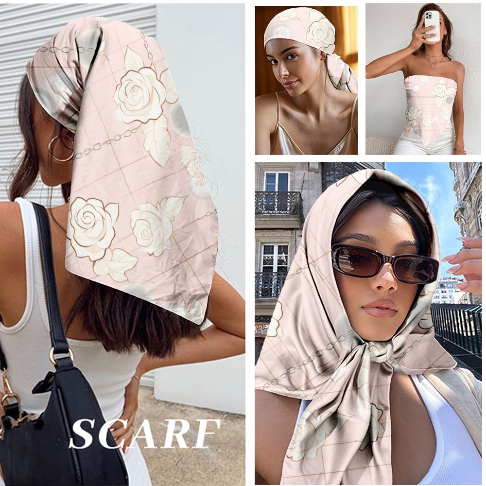 Selendang Sutra Motif Bunga Ma - Travel Accessories Present ulasan dan harga