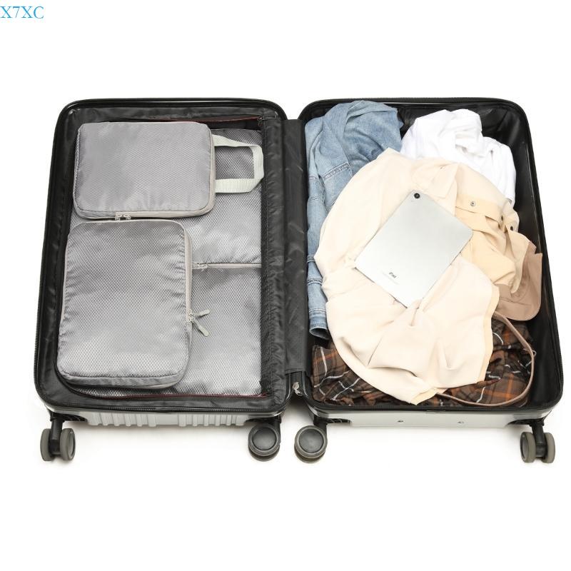 X7XC 4 Buah/Set Kubus Pengepak - Travel Accessories Packing Cubes ulasan dan harga
